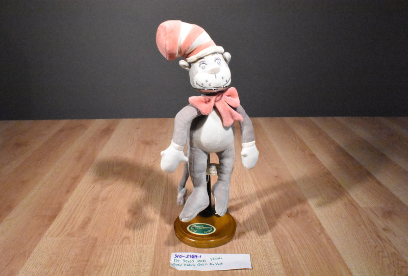 My Natural Dr. Seuss Lorax Project Grey Cat in the Hat 2011 Cotton Plush
