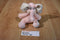 Baby Ganz Pink and White Squeaking Elephant Plush