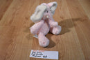 Baby Ganz Pink and White Squeaking Elephant Plush
