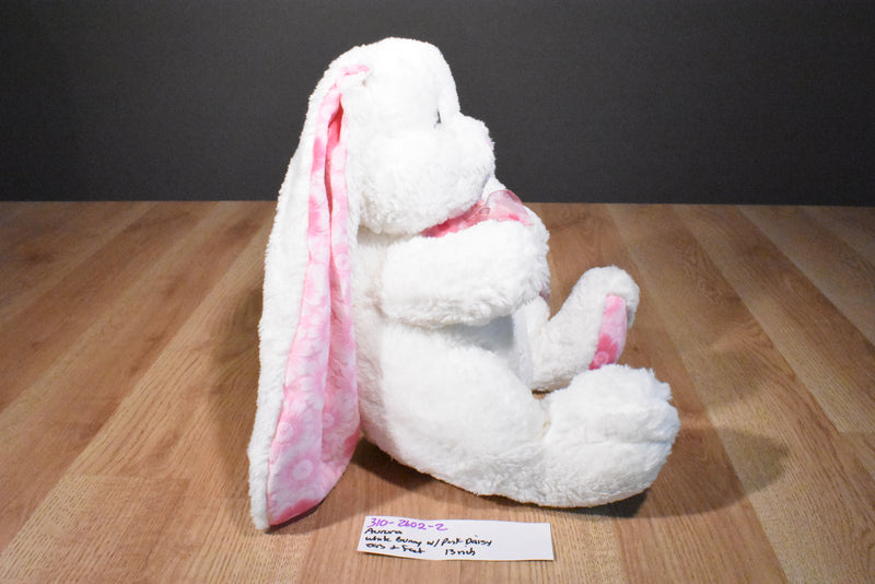 Aurora Lopsie Wopsie White Bunny Rabbit Pink Flower Ears Feet Plush