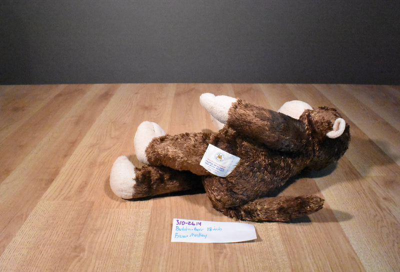 Build a Bear Smiley the Brown and Beige Monkey Beanbag Plush