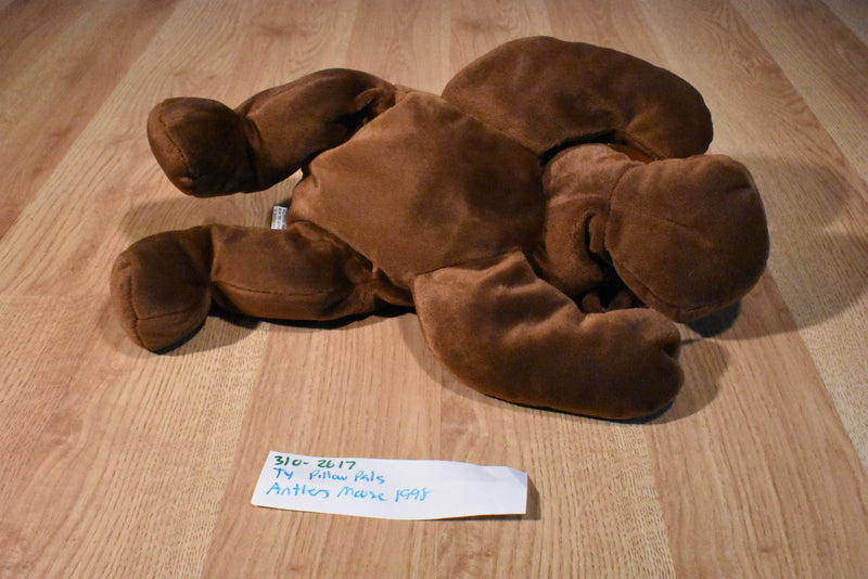 Ty Pillow Pals Antlers the Brown Moose 1998 Plush