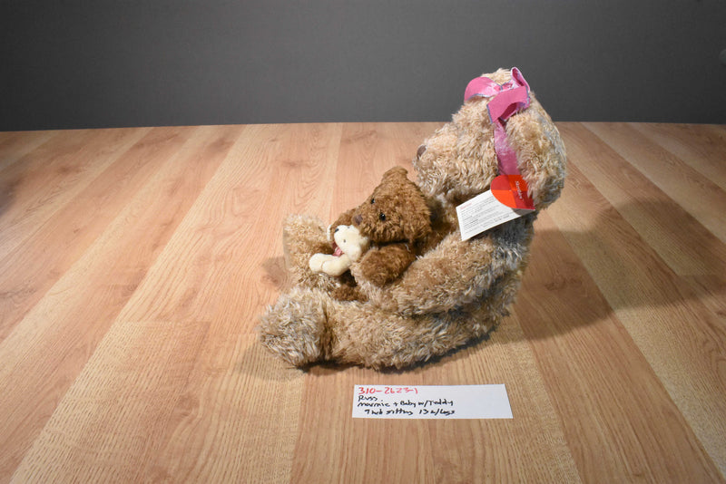 Russ Marmie and Baby With Teddy Bear Beanbag Plush