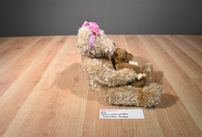 Russ Marmie and Baby With Teddy Bear Beanbag Plush