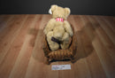 Bearington Hugs N Kisses Tan Jointed Teddy Bear Beanbag Plush