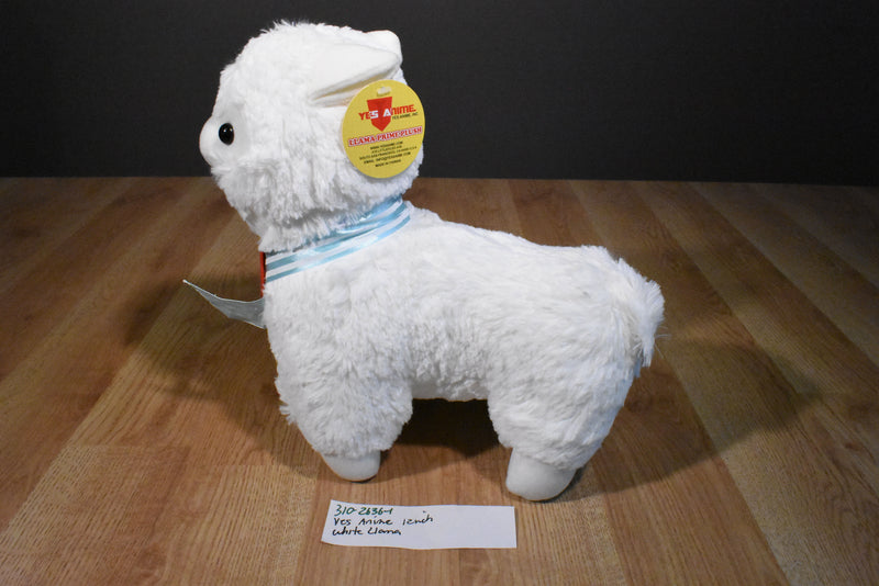 Yes Anime White Llama Alpaca With Red Heart Plush