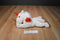 ATICO White and Red Unicorn Beanbag Plush