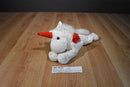 ATICO White and Red Unicorn Beanbag Plush
