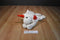 ATICO White and Red Unicorn Beanbag Plush
