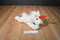ATICO White and Red Unicorn Beanbag Plush