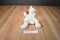 ATICO White and Red Unicorn Beanbag Plush