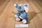 Ty Pluffies Winks Grey and Pink Elephant 2012 Beanbag Plush