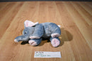 Ty Pluffies Winks Grey and Pink Elephant 2012 Beanbag Plush