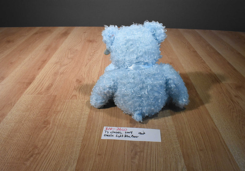 Ty Classic Oasis Light Blue Teddy Bear 2004 Beanbag Plush