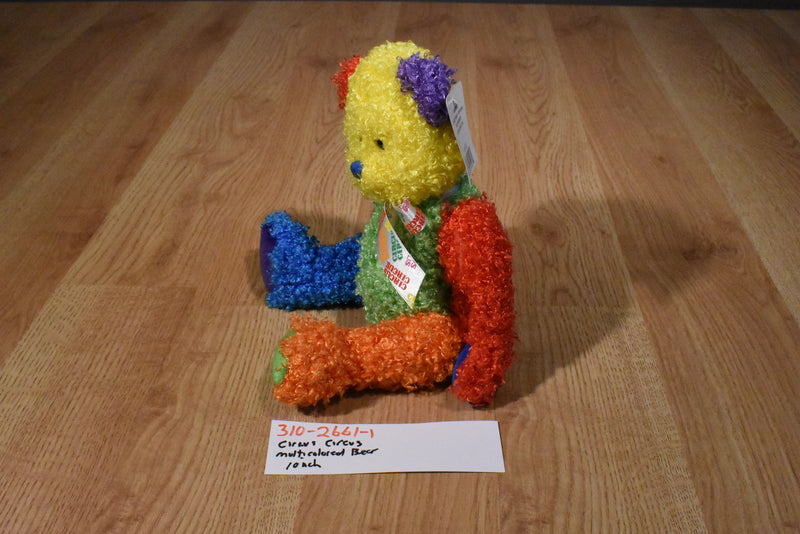 Circus Circus Rainbow Teddy Bear Beanbag Plush