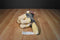 Aurora Wily the Gray and Beige Timber Wolf Beanbag Plush