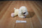 Aurora Dreamy Eyes Beige and Pink Lamb Beanbag Plush