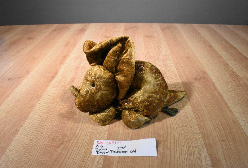 Russ Zonies Earth Zones Triggor Triceratops Floppy Beanbag Plush