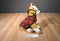 Hugfun Tan, White and Brown Horse Plush With Red Plaid Blanket