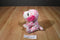 Russ Lil Peppers Porsha the White and Pink Puppy Dog Beanbag Plush