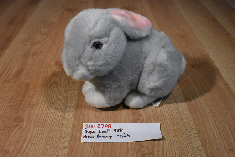 Sugar Loaf Gray and White Bunny Rabbit 1988 Plush