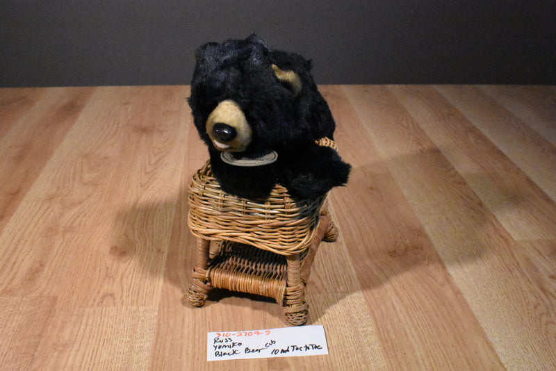 Russ Yomiko Mini Black Bear Cub Beanbag Plush