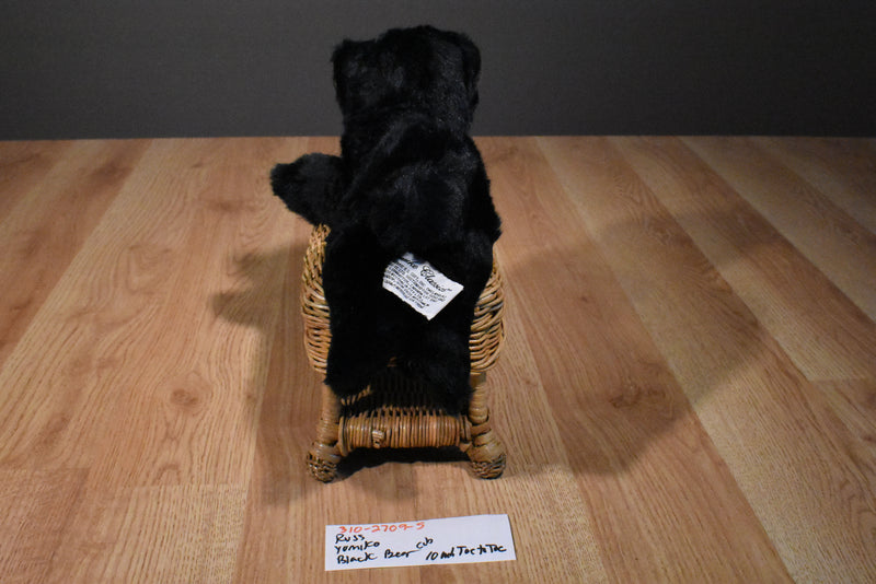 Russ Yomiko Mini Black Bear Cub Beanbag Plush