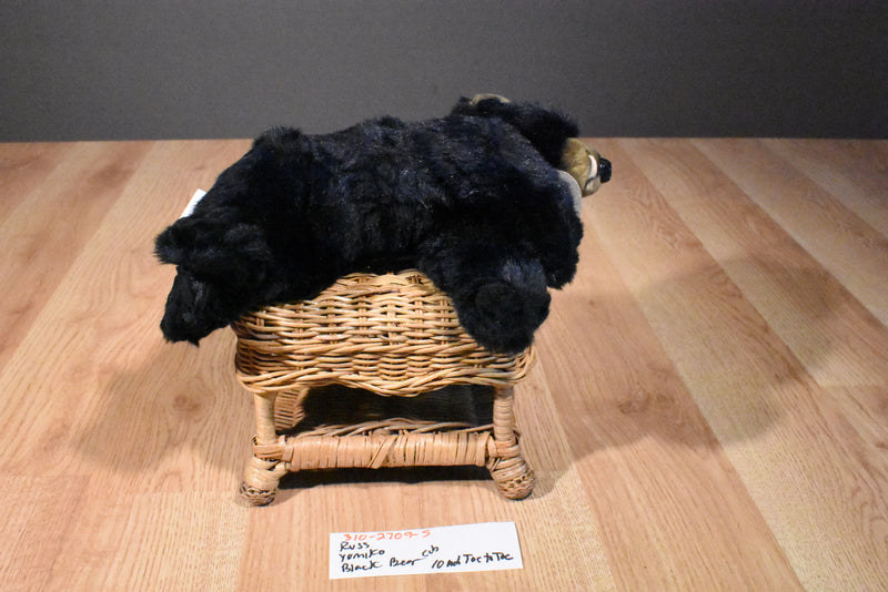 Russ Yomiko Mini Black Bear Cub Beanbag Plush