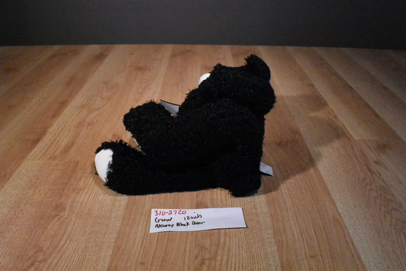 Gund Newsy the Black Teddy Bear with White Nose Plush