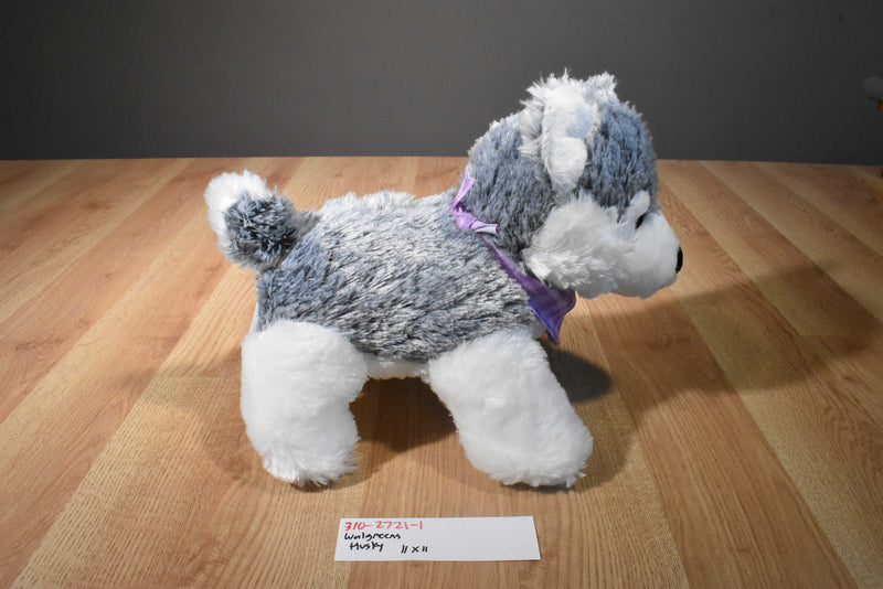 Walgreens Grey and White Husky Plush