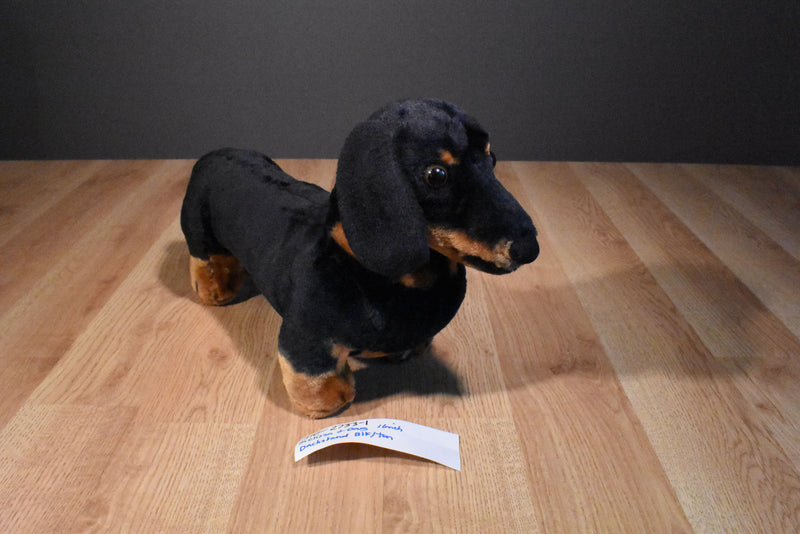 Melissa & Doug Dachshund Black Tan Smooth Coat Plush