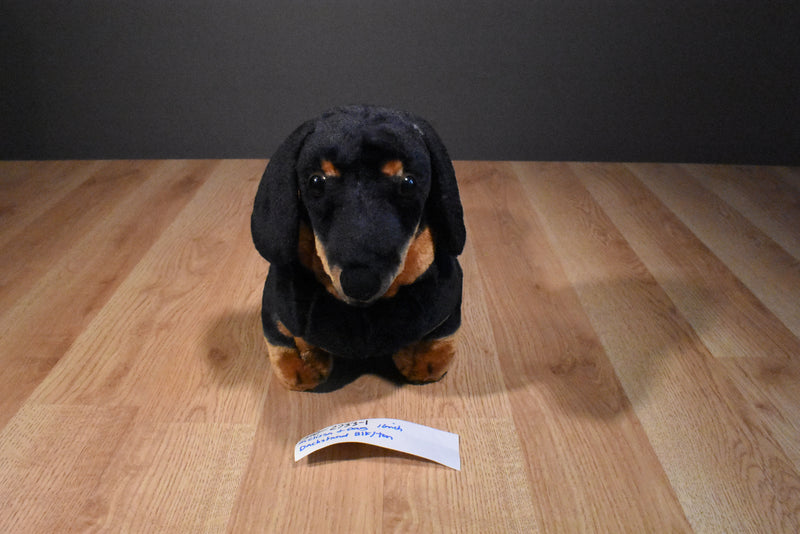 Melissa & Doug Dachshund Black Tan Smooth Coat Plush