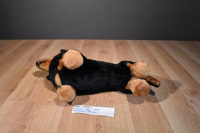 Melissa & Doug Dachshund Black Tan Smooth Coat Plush