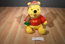 Mattel Disney Pooh in Red and Green Scarf and Hat Plush