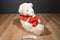Gund Beige Bear Beanbag Plush with a Red Heart with a Pocket #45810