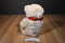 Gund Beige Bear Beanbag Plush with a Red Heart with a Pocket