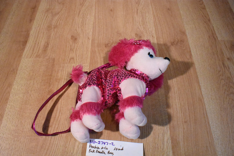Poochie & Company Pink Poodle Purse Bag with Blue Eyes