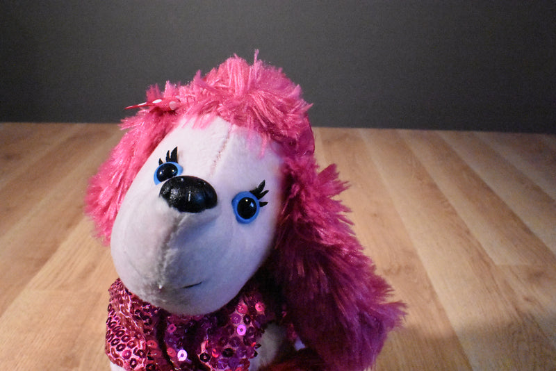 Poochie & Company Pink Poodle Purse Bag with Blue Eyes