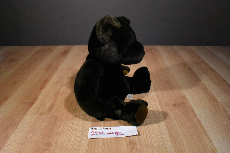 Velvete by Greek Dark Brown Teddy Bear Beanbag Plush