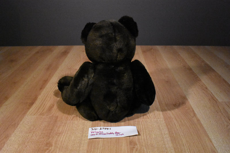 Velvete by Greek Dark Brown Teddy Bear Beanbag Plush