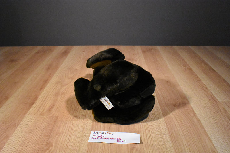 Velvete by Greek Dark Brown Teddy Bear Beanbag Plush