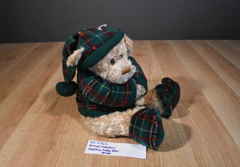 Animal Adventure Bedtime Teddy Bear in Pajamas Beanbag Plush