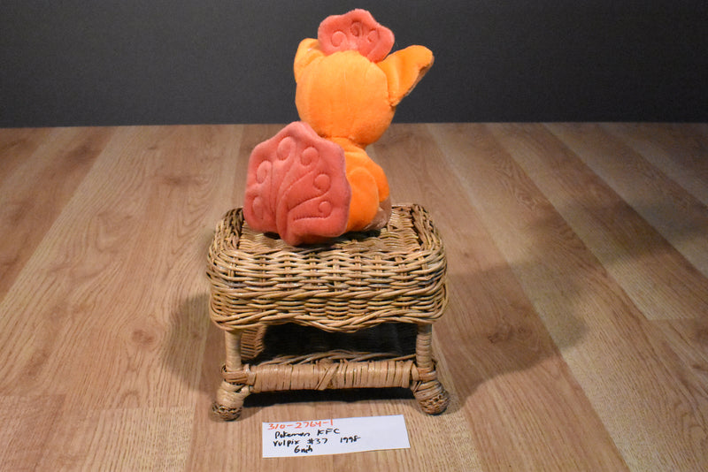 Applause KFC Pokemon Vulpix Orange Fox 1998 Beanbag Plush