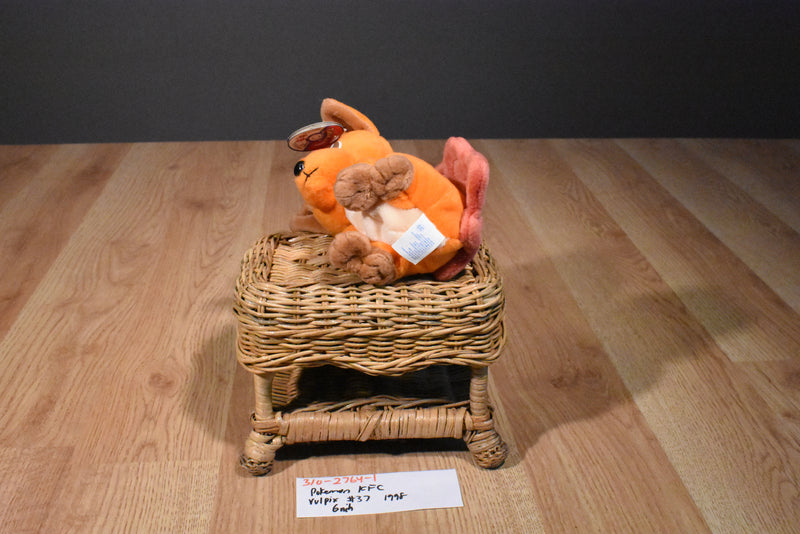 Applause KFC Pokemon Vulpix Orange Fox 1998 Beanbag Plush
