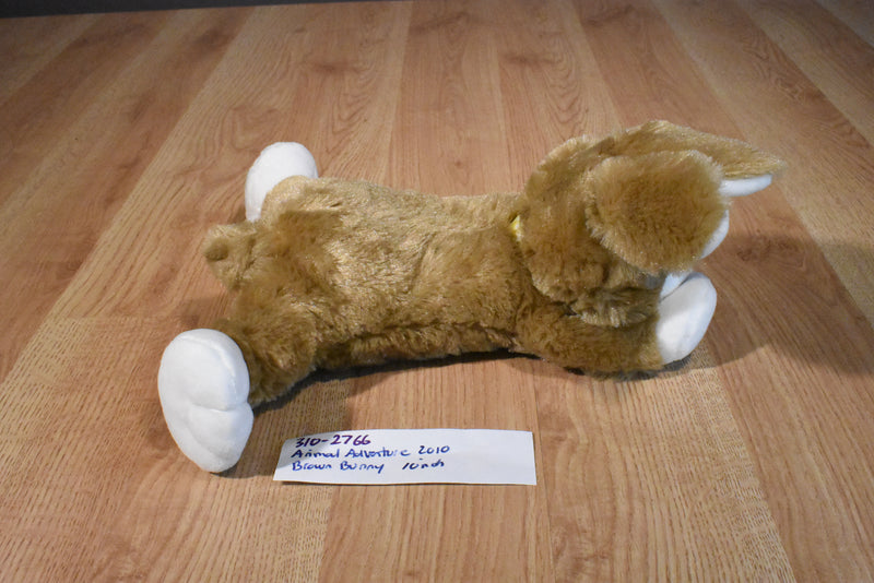 Animal Adventure Bunny Rabbit 2010 Beanbag Plush with a Yellow Bow