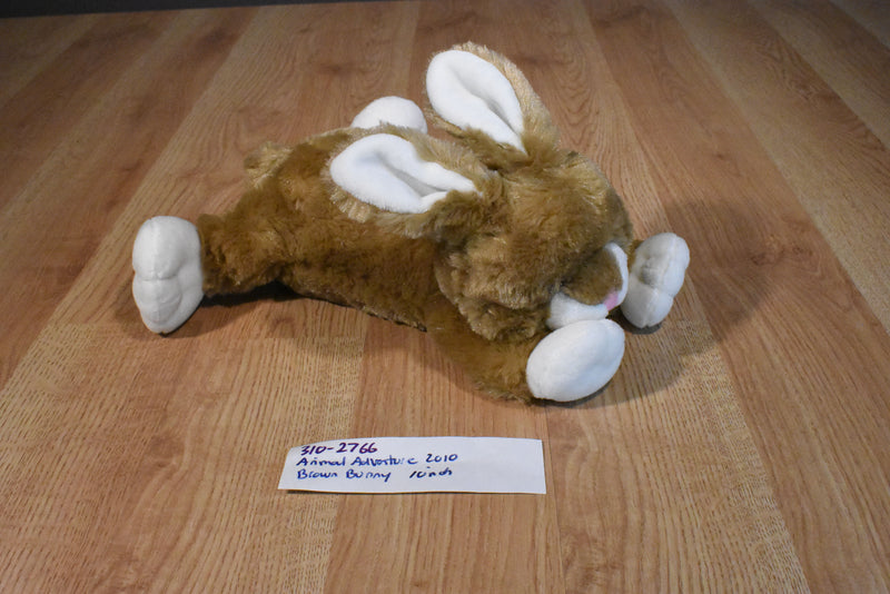 Animal Adventure Bunny Rabbit 2010 Beanbag Plush with a Yellow Bow