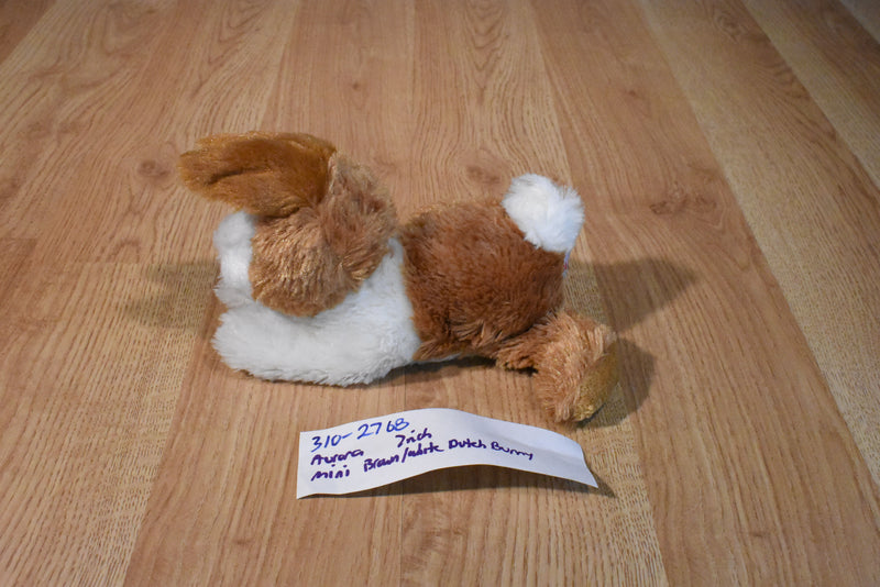 Aurora Mini Brown and White Dutch Bunny 2015 Beanbag Plush