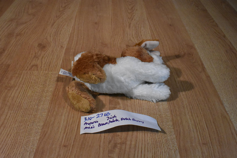 Aurora Mini Brown and White Dutch Bunny 2015 Beanbag Plush