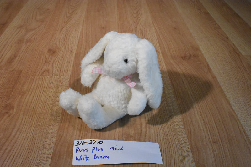 Russ Plus White Bunny Rabbit Beanbag Plush