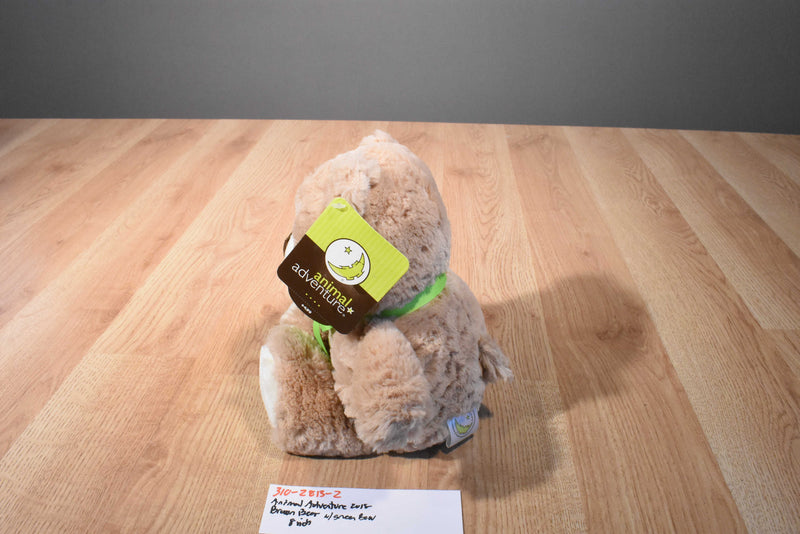 Animal Adventure Tan and White Teddy Bear 2018 Plush With Green Bow
